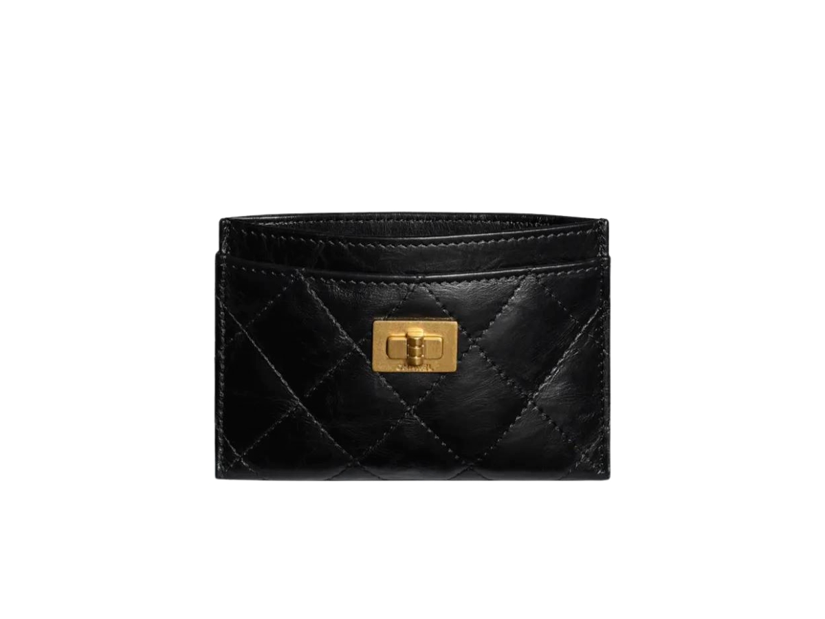 【人気/関税/送料込み】 Chanel 2.55 Card Holder Aged Calfskin Chanel 2.55 Card Holder Serial 29