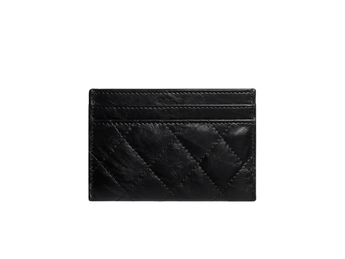 入手困難【CHANEL】2.55 Card Holder Aged Calfskin & SoBlack ช้อป Chanel 2.55 Card Holderของแท้ที่ SASOM