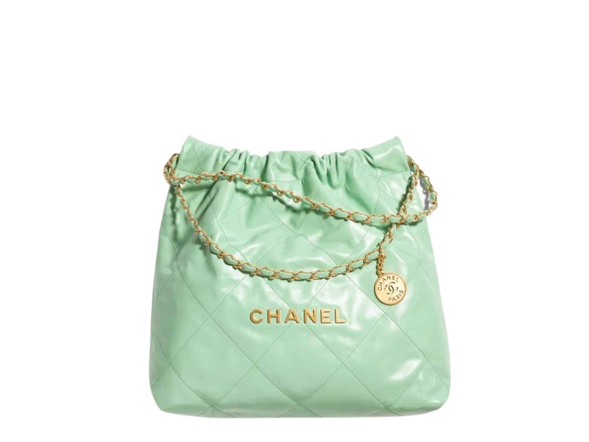 SASOM  bags Chanel 22 Handbag In Shiny Calfskin With Gold-Tone Metal Light  Green Check the latest price now!