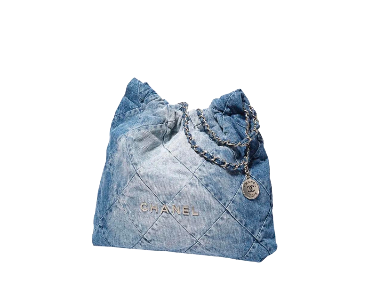 SASOM  bags Chanel 22 Handbag In Washed Denim With Silver-Tone Metal Light  Blue And Blue Check the latest price now!