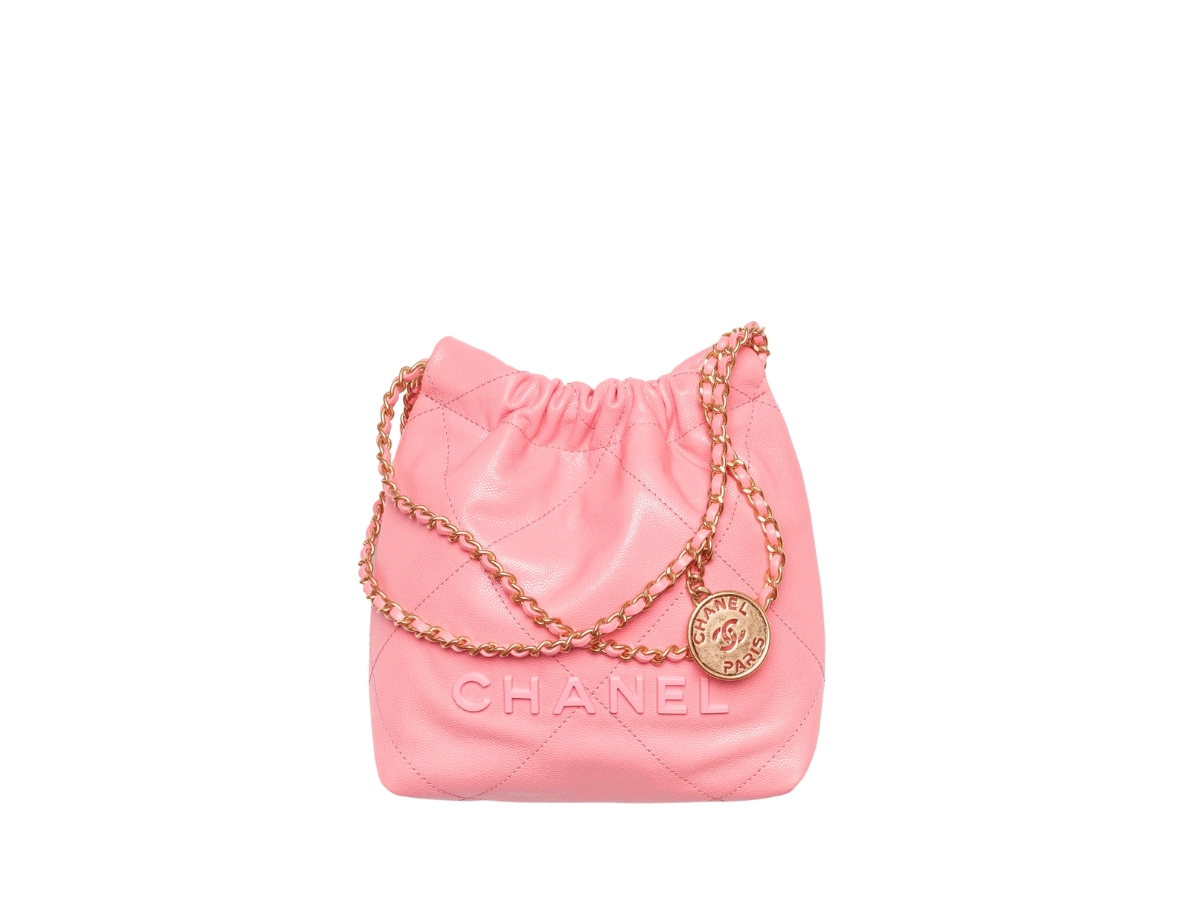SASOM  bags Chanel 22 Mini Handbag In Shiny Grained Calfskin With Gold-Tone  And Lacquered Metal Hardware Coral Pink Check the latest price now!