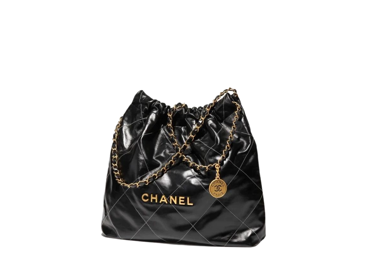 Chanel Shiny Calfskin Quilted Small Chanel 22 Black