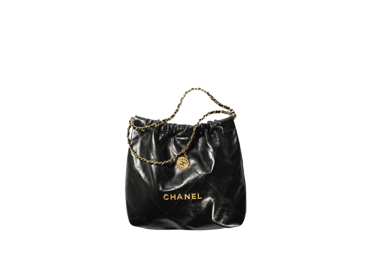 Chanel 22 Mini Handbag AS3980 Shiny Calfskin & Gold-Tone Metal