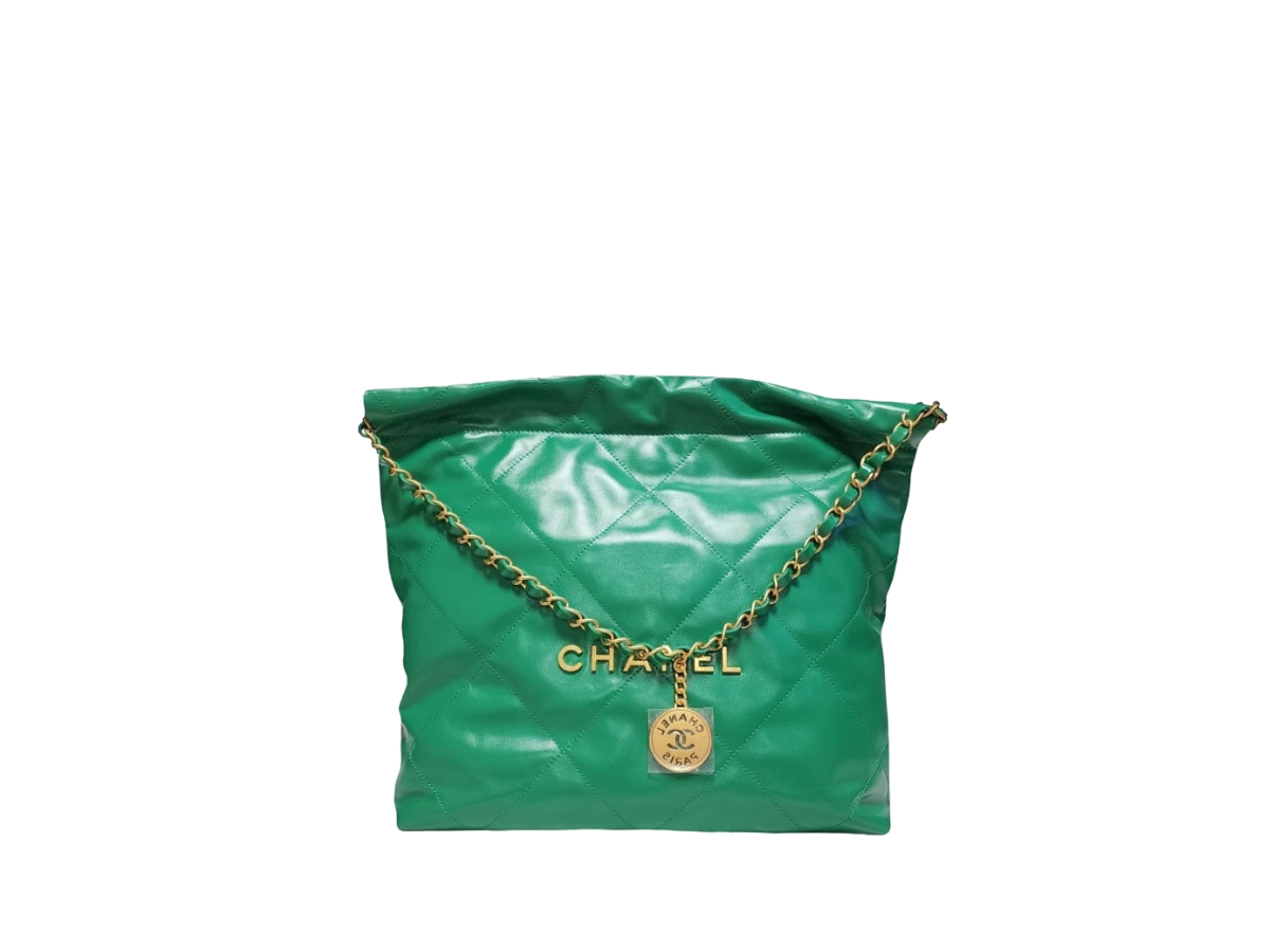SASOM  bags Chanel 22 Small Handbag In Shiny Calfskin With Gold-Tone Metal  Hardware Gold Green Check the latest price now!