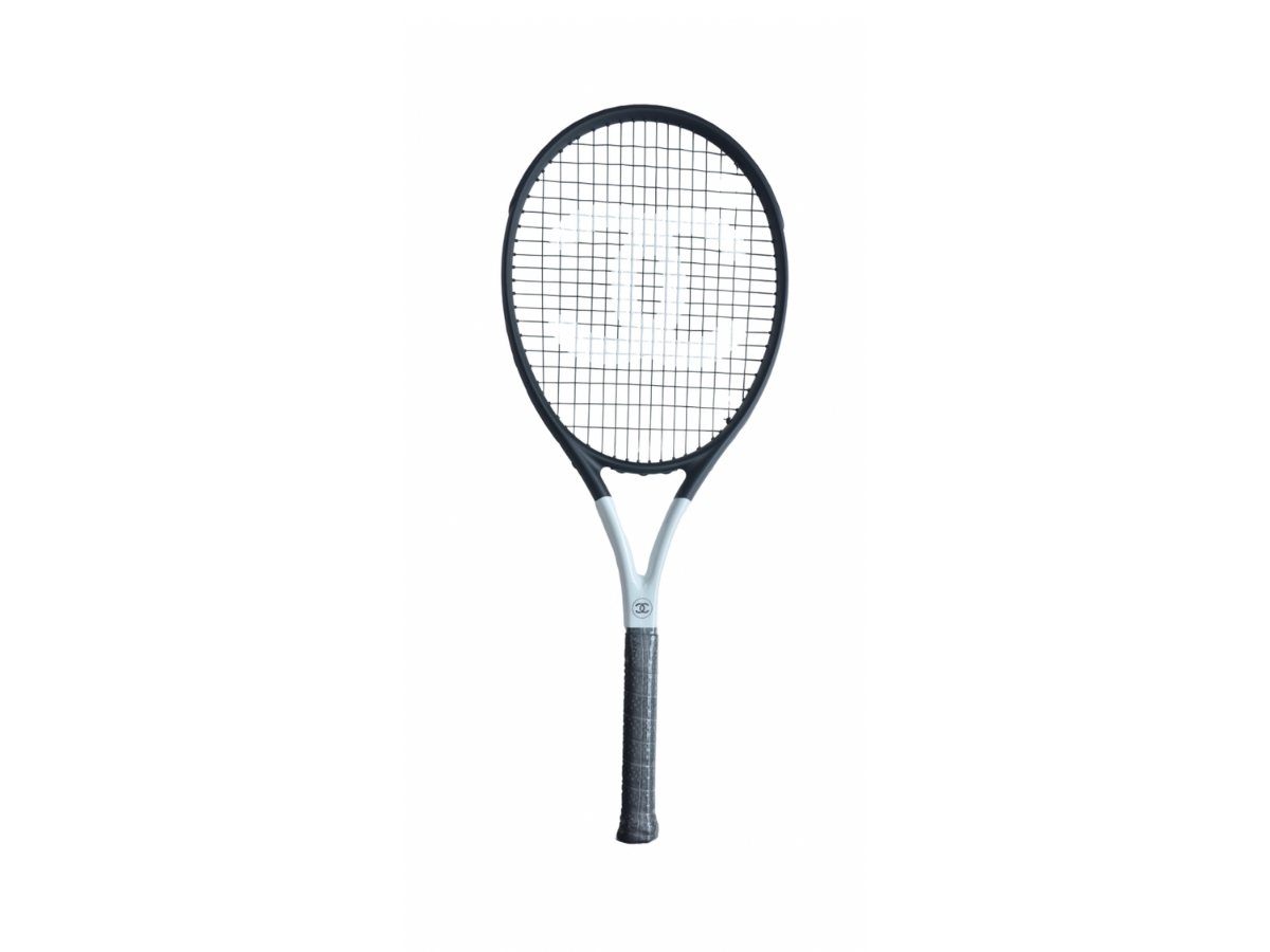 Chanel Collectors Off White Canvas Tennis Racquet Cover Bag w/ CC Logo