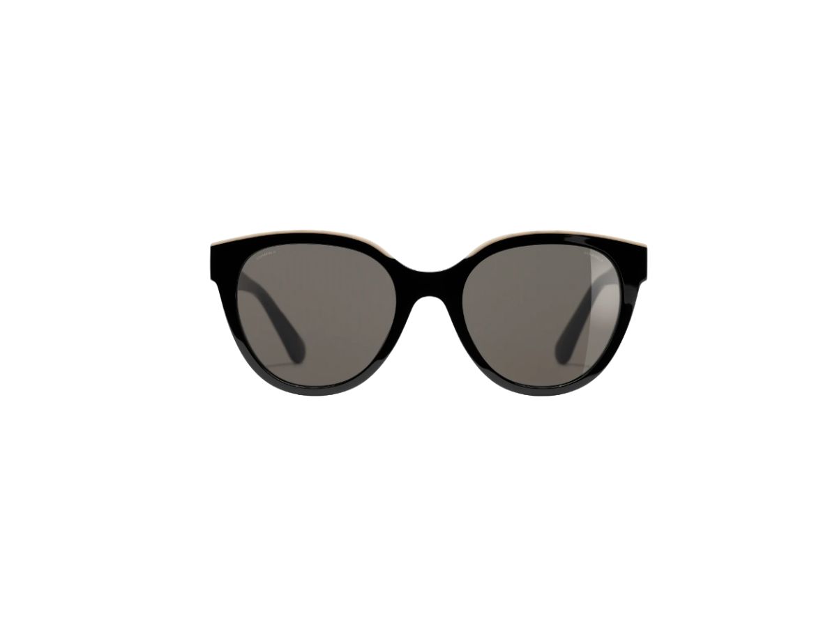 SASOM | accessories Chanel Butterfly Sunglasses In Acetate Black Beige ...