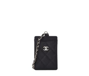 SASOM  bags Chanel Card Holder On Chain In Grained Calfskin With  Silver-Tone Hardware Black Check the latest price now!