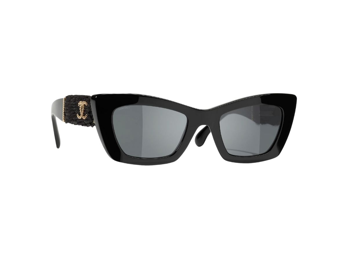 Chanel cat eye tweed sunglasses CHANEL Sunglasses: Cat Eye Sunglasses, nylon — Fashion | CHANEL main image 2