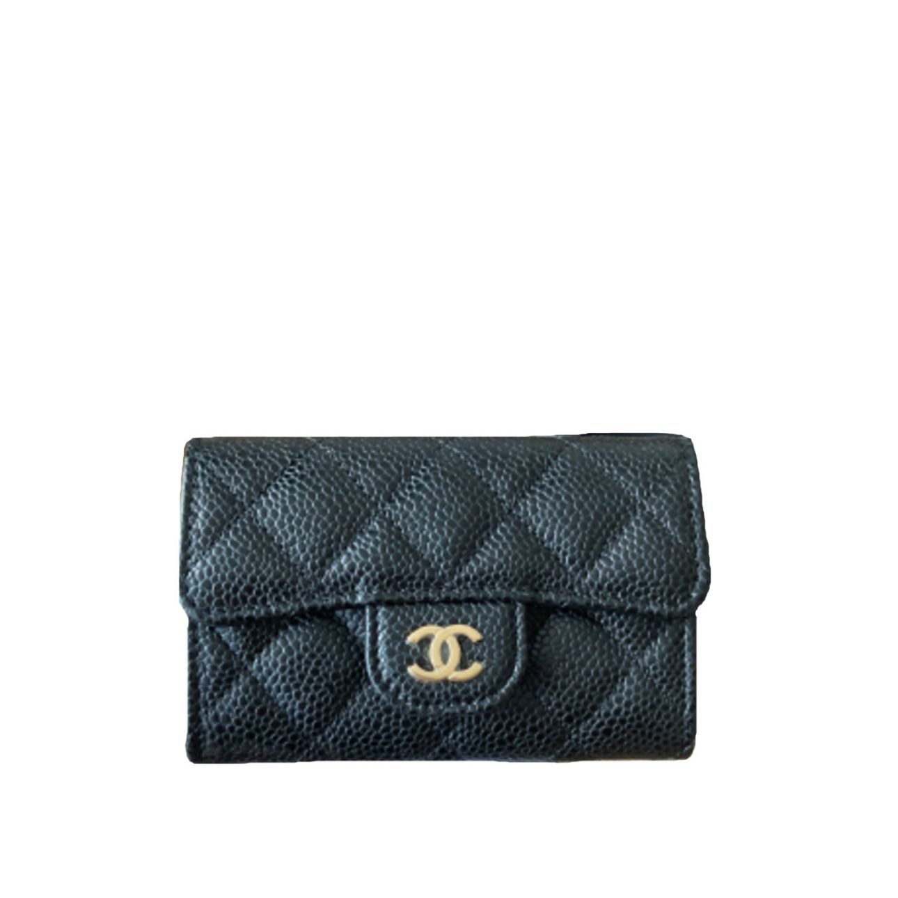 Chanel caviar best sale card holder price