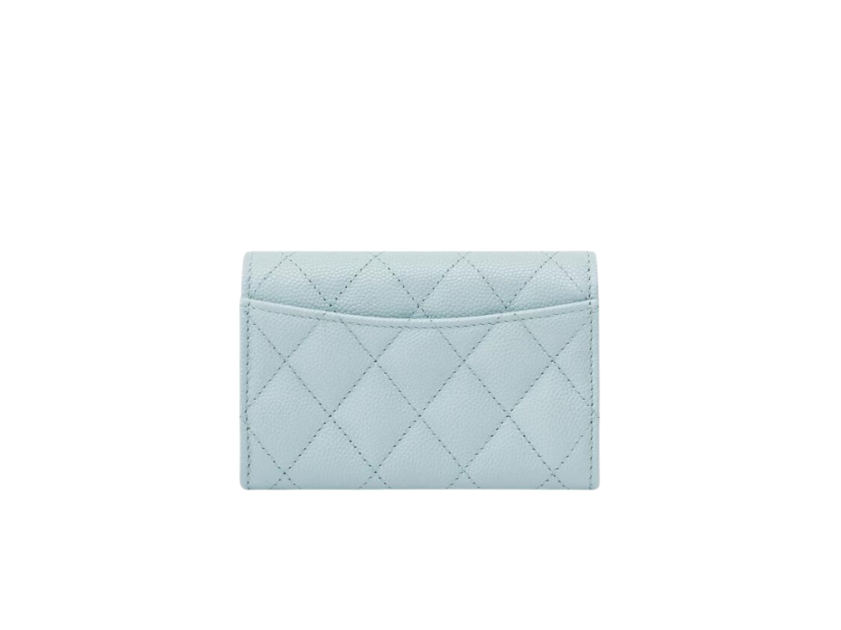 SASOM  bags Chanel Classic Card Holder In Grained Calfskin With Silver  Hardware Light Blue Check the latest price now!