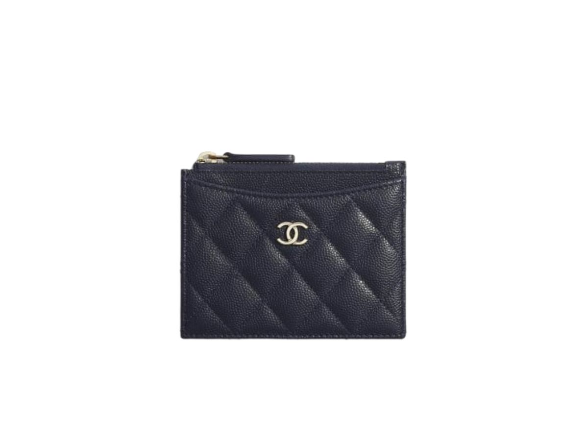 Chanel Classic Key Holder Grained Calfskin Gold-tone Navy Blue in Calfskin  with Gold-tone - US