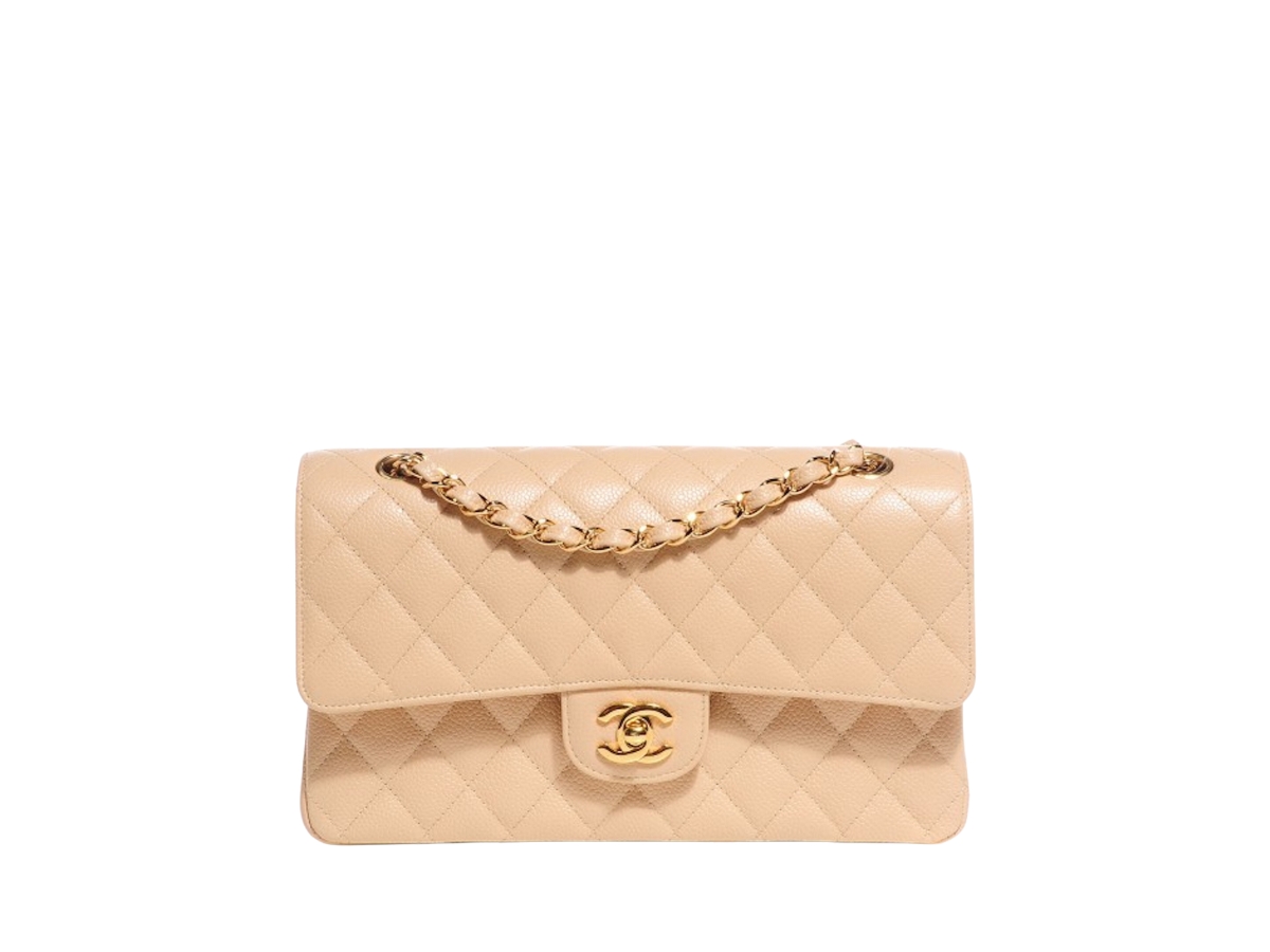 SASOM  bags Chanel Classic Double Flap In Quilted Caviar With