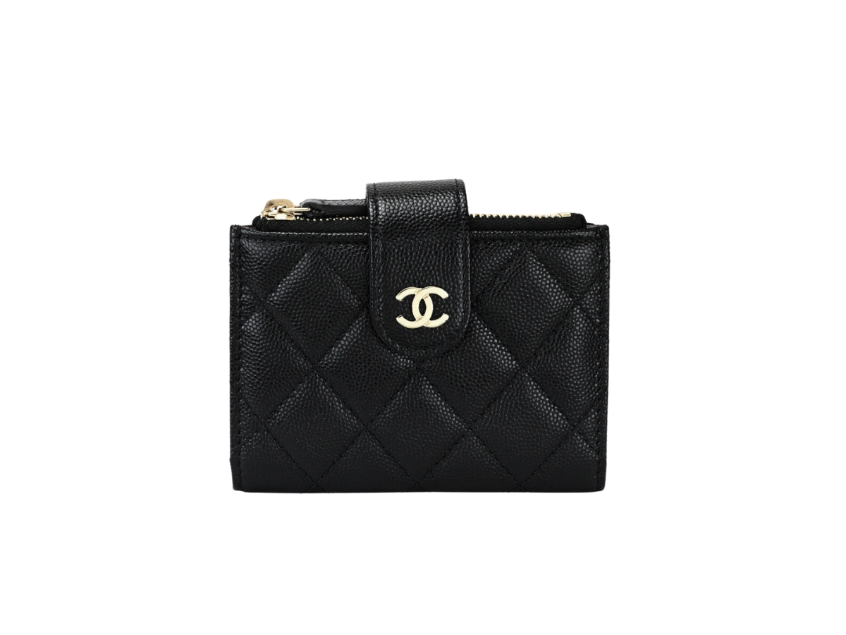 SASOM  bags Chanel Classic Double Zipped Card Holder In Grained Calfskin  With Gold Hardware Black Check the latest price now!