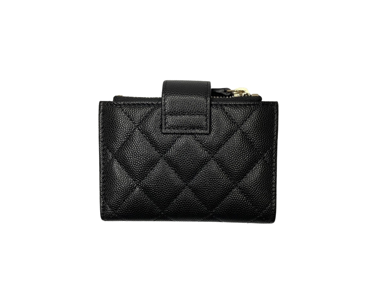 SASOM  bags Chanel Classic Double Zipped Card Holder In Grained