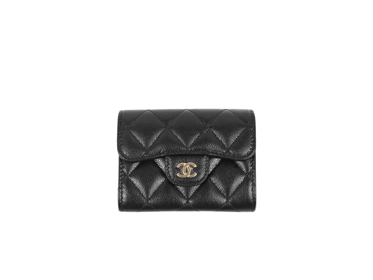 SASOM  bags Chanel Classic Flap Coin Purse In Grained Calfskin With Gold- Tone Metal Black Check the latest price now!