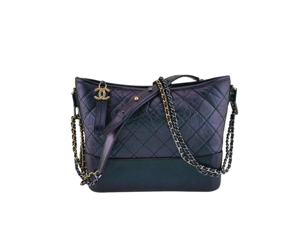 Chanel Gabrielle Hobo Shoulder Bag in Iridescent Purple with