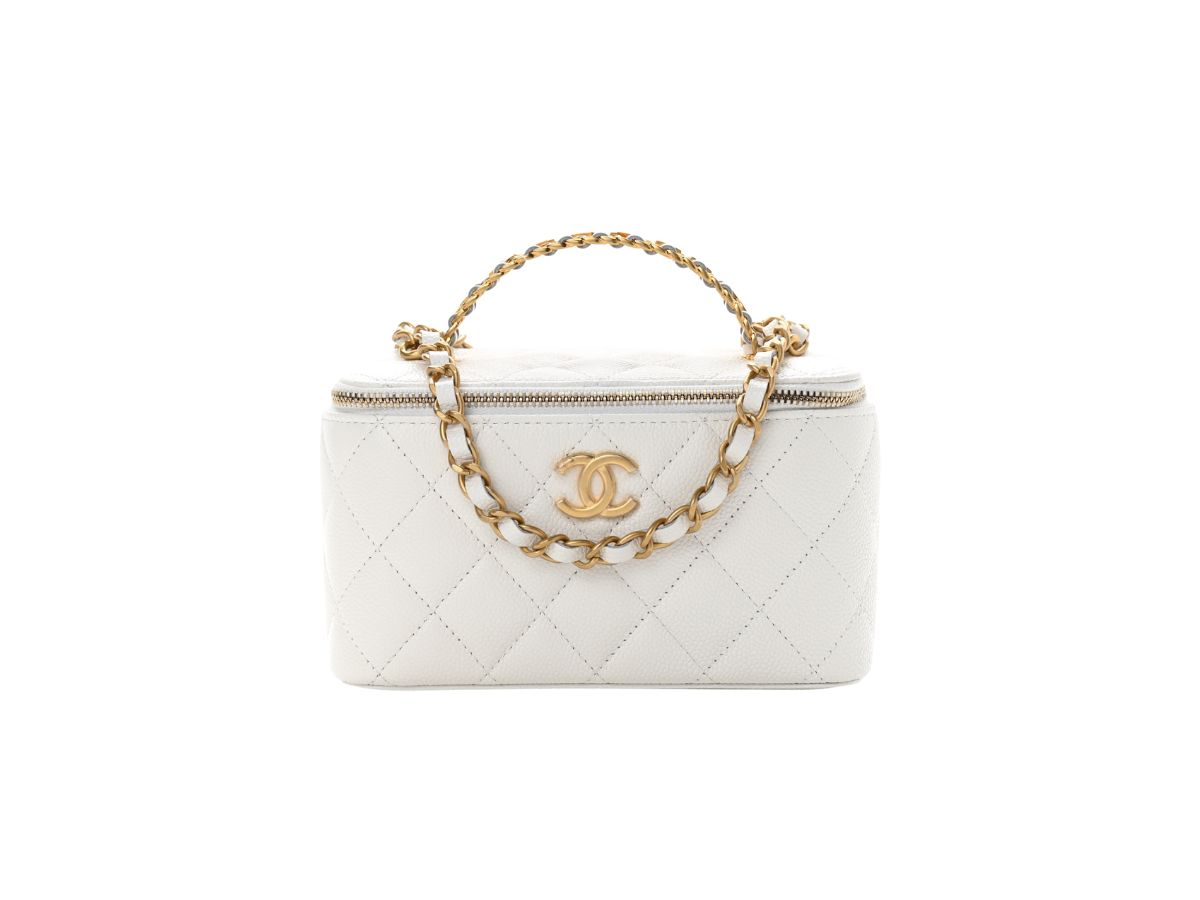 Chanel white 2025 vanity case