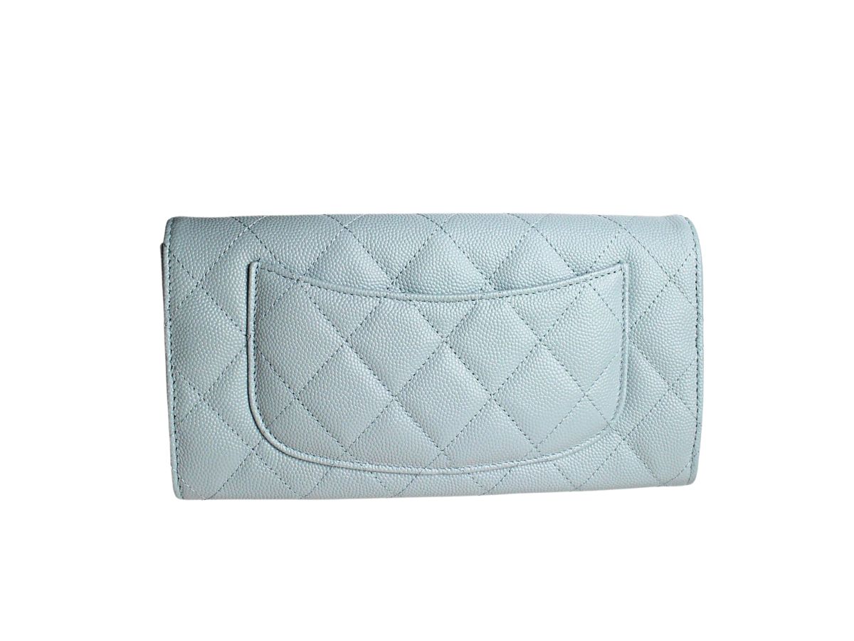 SASOM  Chanel Classic Long Flap Wallet Grained Calfskin