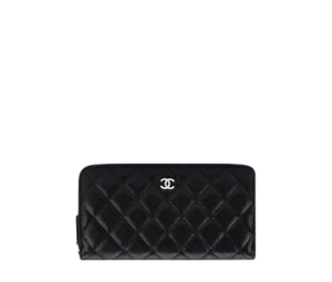 美品♡CHANEL Long Zipped Wallet 23S Chanel Classic Caviar Black CC Long Zipped Wallet | myGemma
