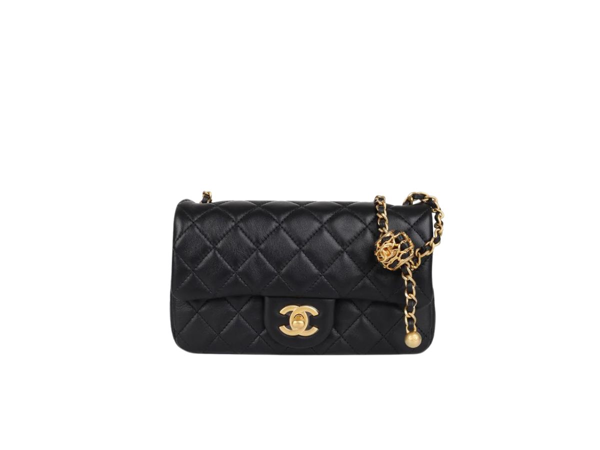SASOM  bags Chanel Classic Mini Flap Bag with Pearl Crush In