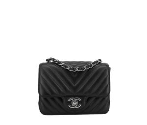 SASOM  bags Chanel Classic Mini Square Flap Bag In Chevron