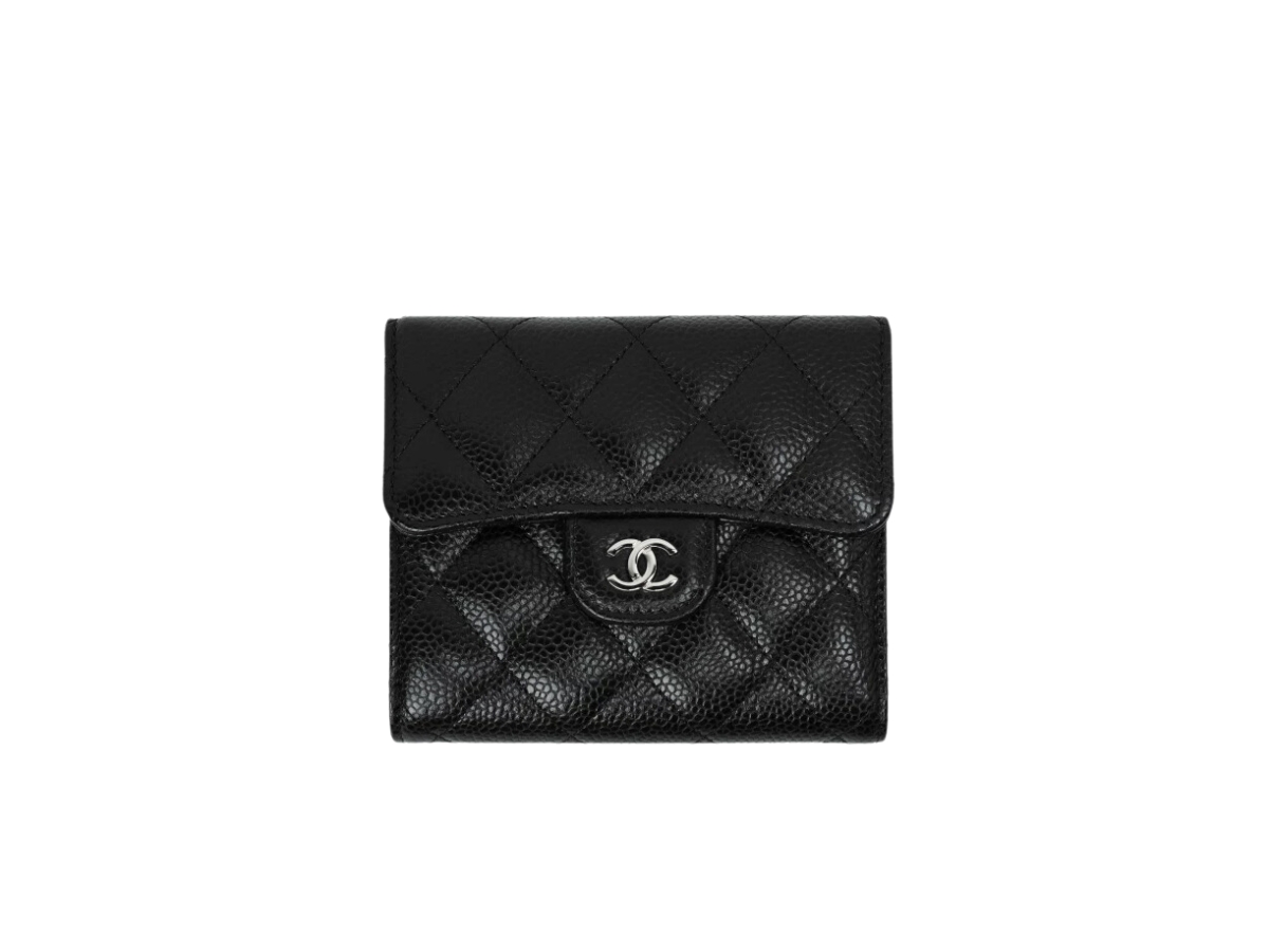 SASOM  bags Chanel Classic Small Flap Wallet In Grained Calfskin With Silver  Hardware Black Check the latest price now!
