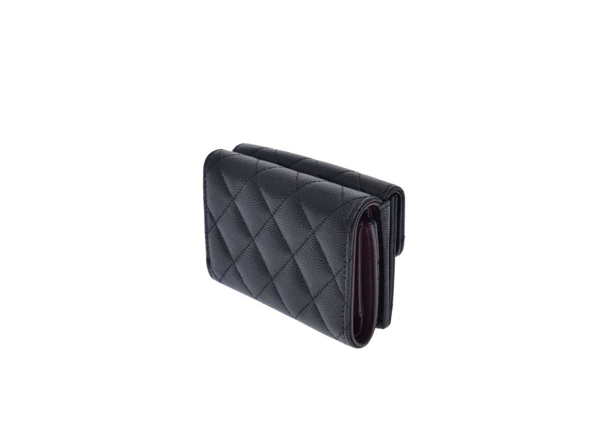 chanel leather wristlet wallet