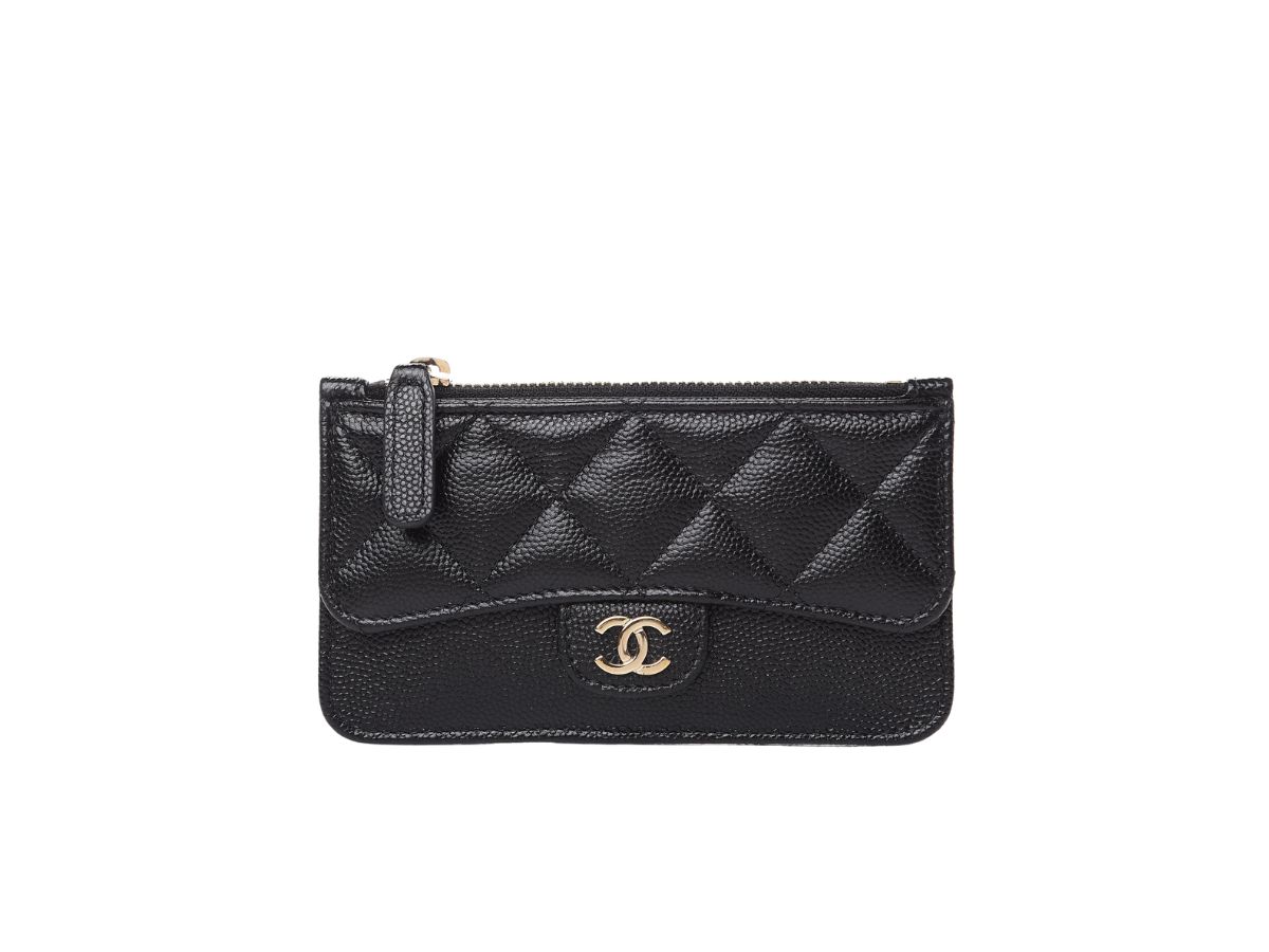 SASOM bags Chanel Classic Zipped Card Holder In Grained Calfskin