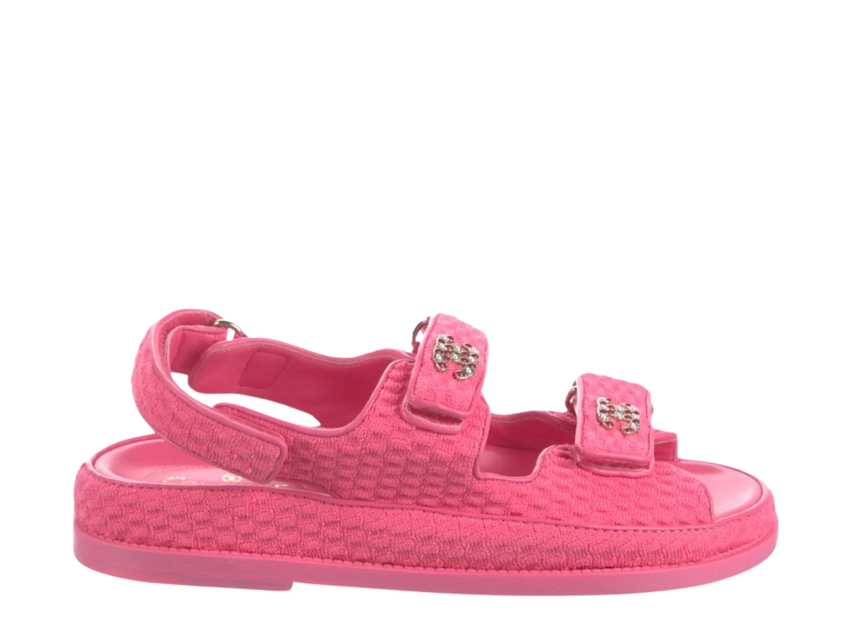 Chanel Dad Sandals In Leather Sole Pink (W) | SASOM