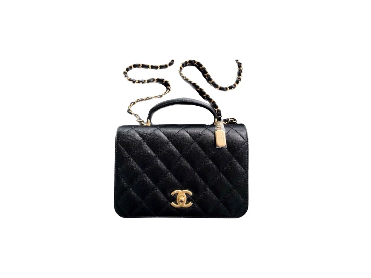 SASOM bags Chanel Flap Bag With Top Handle In Grained Calfskin