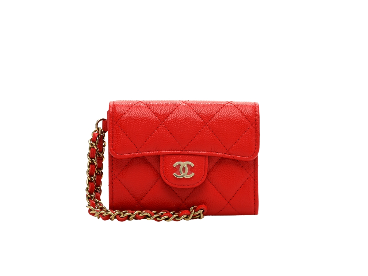 SASOM | กระเป๋า Chanel Flap Card Holder In Caviar Quilted Leather With ...