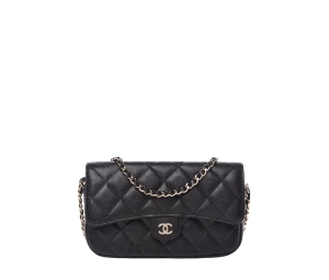 SASOM  bags Chanel Flap Phone Holder With Chain In Grained