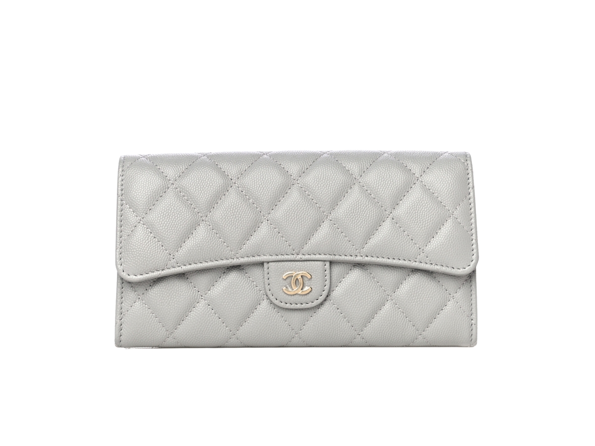 SASOM  bags Chanel Flap Wallet In Grained Calfskin With Gold-Tone