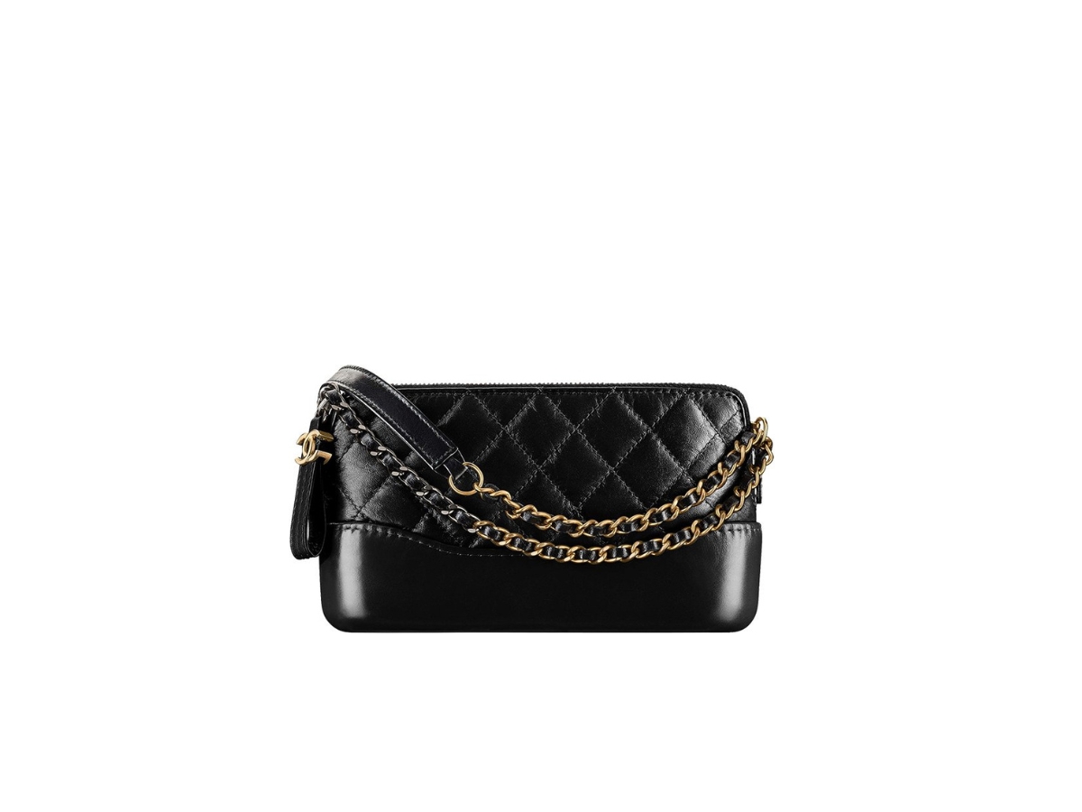 Chanel Gabrielle clutch on a chain in black and white! This is one