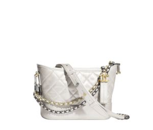 SASOM  bags Chanel Gabrielle Small Hobo Bag In Aged Calfskin And Smooth  Calfskin With Gold-Silver Tone & Ruthenium-Finish Metal White Check the  latest price now!
