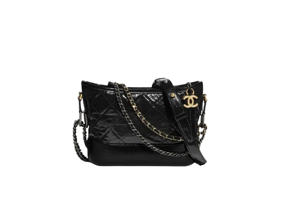 SASOM  bags Chanel Gabrielle Small Hobo Bag In Shiny Calfskin And Smooth  Calfskin With Gold-Silver Tone & Ruthenium-Finish Metal Black Check the  latest price now!