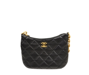 SASOM  bags Chanel Hobo Handbag In Lambskin With Gold-Tone Metal Black  Check the latest price now!