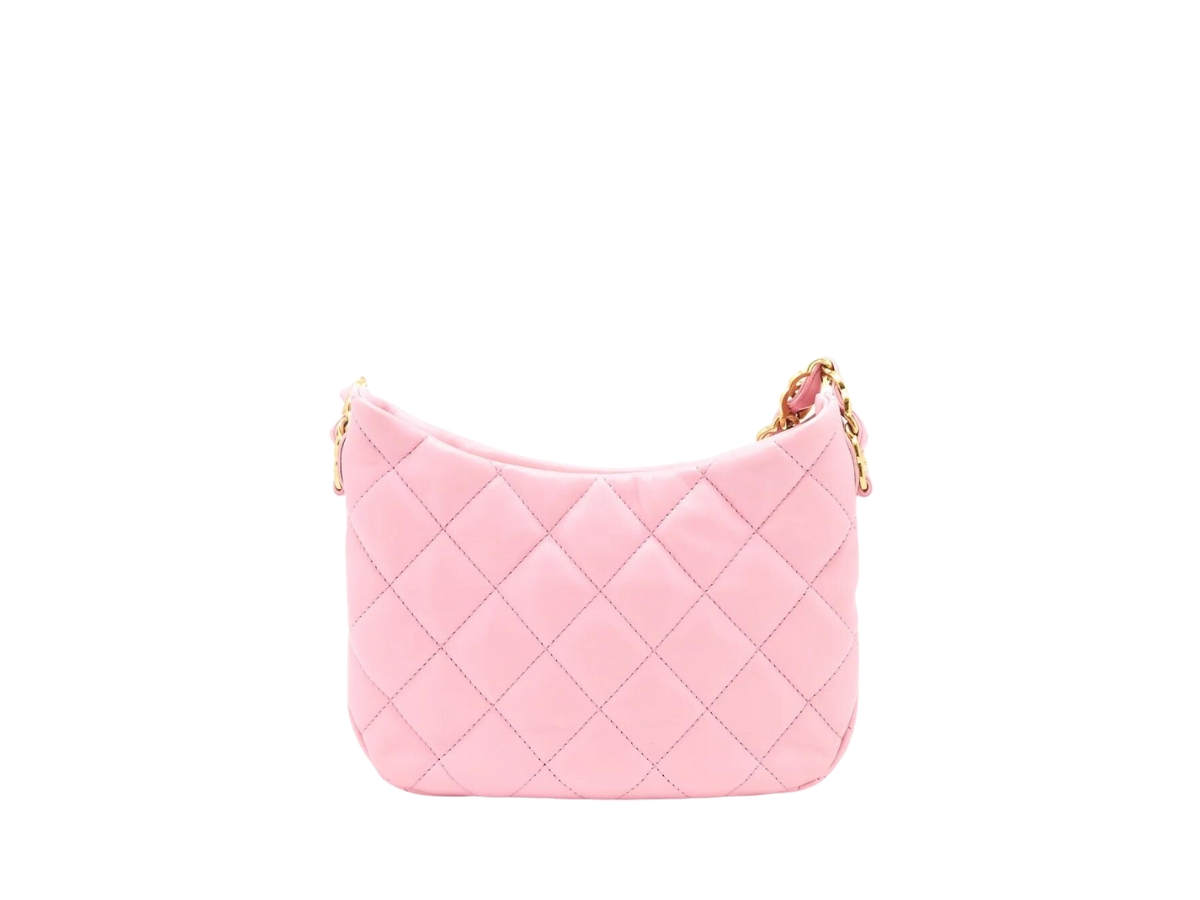 MCM Women's Pink Logo Graphic Chain Strap Hobo Handbag Purse