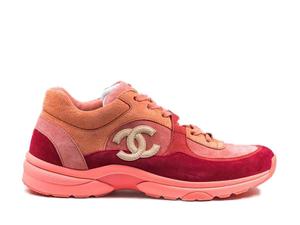 Chanel Low Top Trainer CC Coral Red