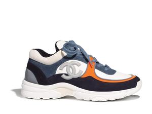 Chanel Low Top Trainer CC White Navy (W)