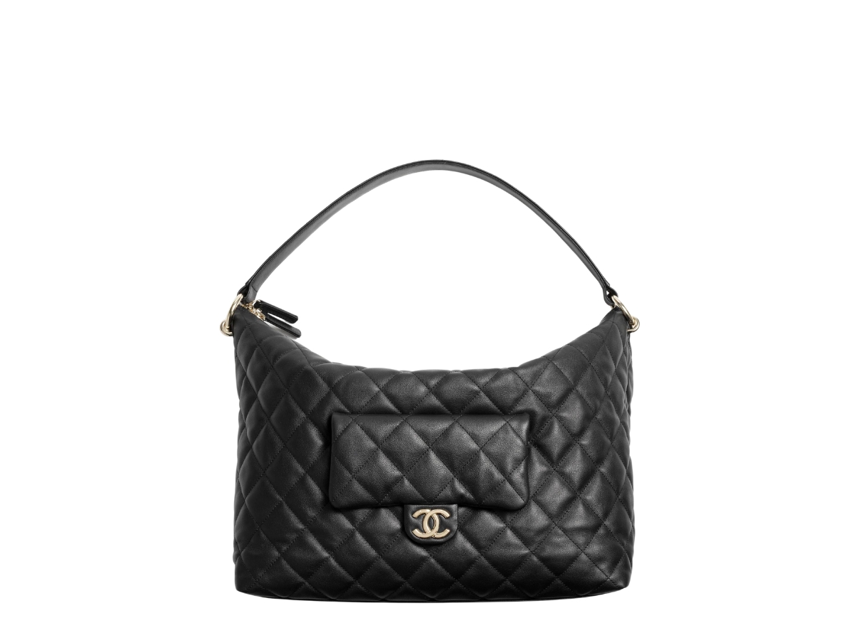 SASOM  bags Chanel Maxi Hobo Bag In Calfskin With Gold-Tone Metal Black  Check the latest price now!