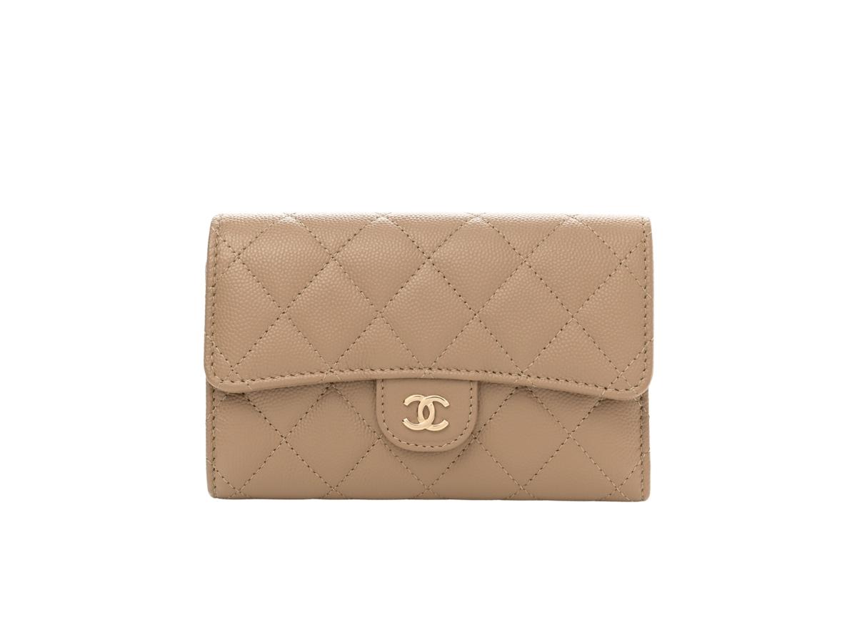 SASOM  bags Chanel Medium Flap Wallet In Grained Leather With Gold Hardware  Beige Check the latest price now!