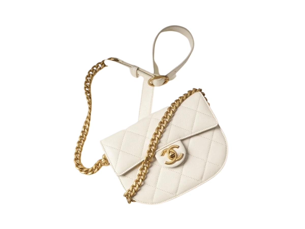 SASOM กระเป๋า Chanel Messenger Bag In Grained Calfskin With GoldTone