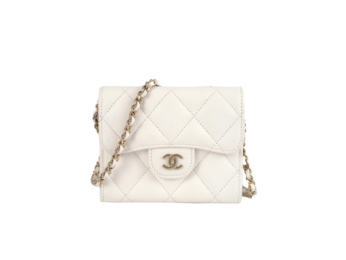 Chanel 2004-2005 Off-White Caviar Wallet · INTO