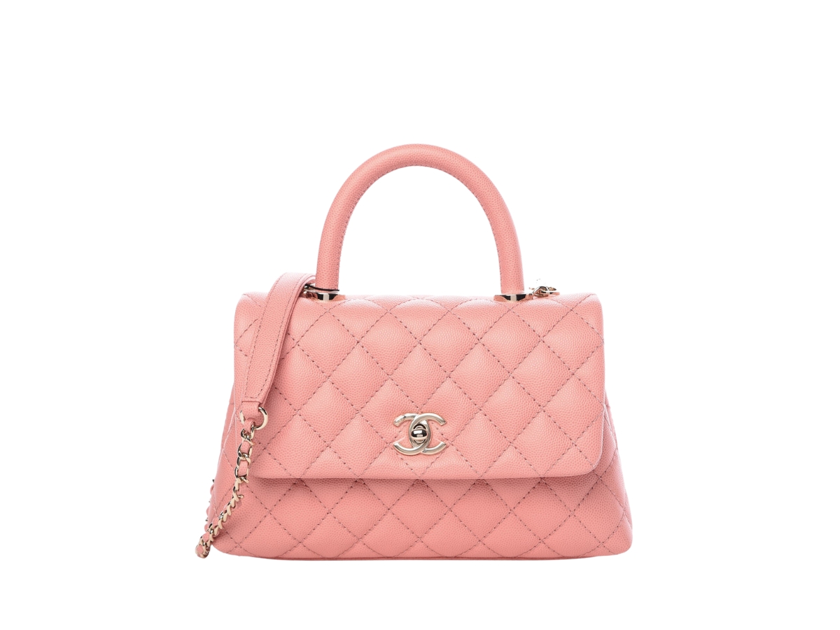 SASOM  bags Chanel Mini Coco Flap Bag With Top Handle In Caviar