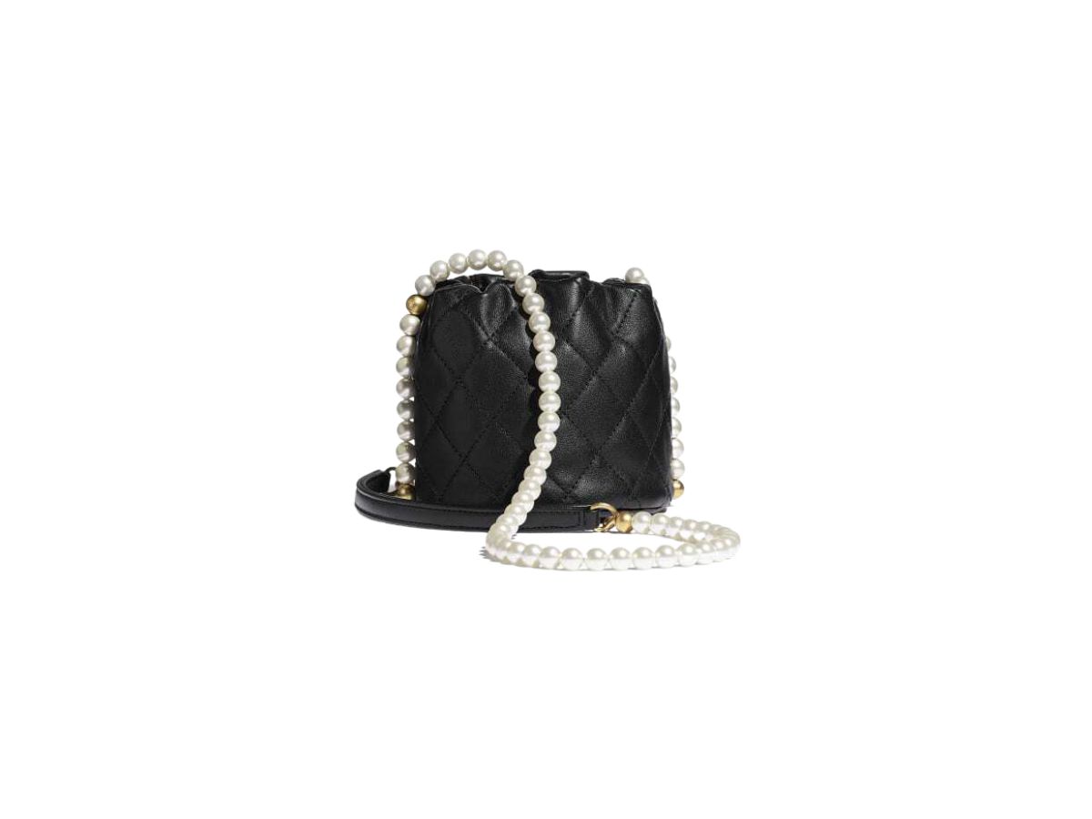 Chanel Black Leather Stud Wars Small Drawstring Bag  Yoogis Closet