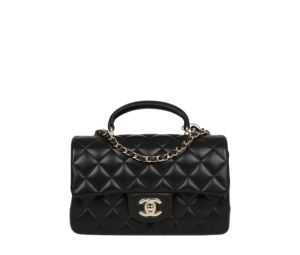 SASOM  bags Chanel Mini Flap Bag With Handles In Lambskin With
