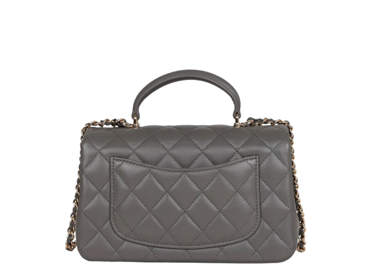 SASOM  Chanel Mini Flap Bag With Top Handle Lambskin