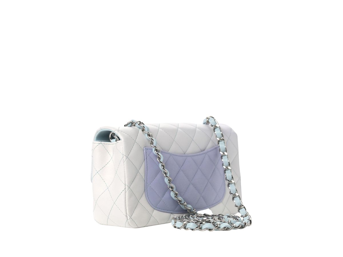 SASOM  bags Chanel Mini Rectangular Flap In Lambskin Light Blue Light  Purple White Check the latest price now!
