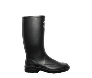 Chanel Rubber Rain Boots Caoutchouc and Black (W)